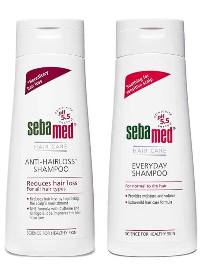 Sebamed Anti Hairloss Shampoo 200Ml | Ph 5.5 | Reduces Hairloss | Caffeine & Gingko Biloba | All Hair Types | Sebamed Everyday Shampoo 200ml - Image 1